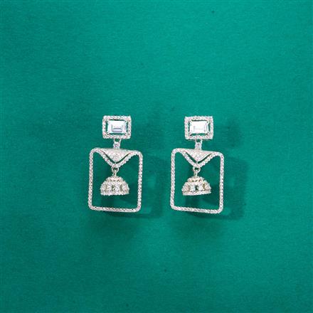 Cz Classic Dulls With 2 Tone Rhodium Plating