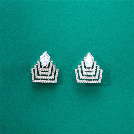 Cz Delicate Tops With 2 Tone Rhodium Plating