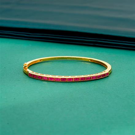 Cz Delicate Kada With Gold Plating
