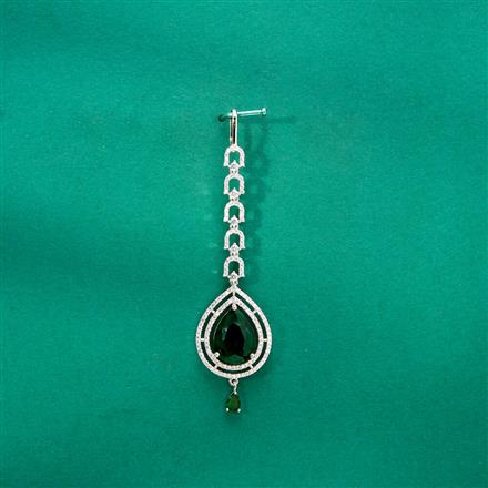 Cz Classic Tikka With Rhodium Plating