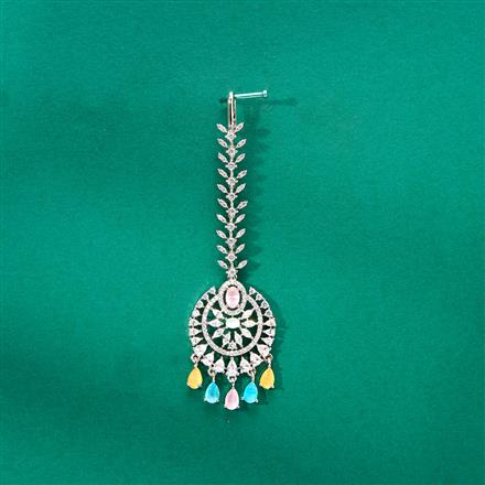 Cz Classic Tikka With Rhodium Plating