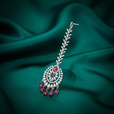 Cz Classic Tikka With Rhodium Plating