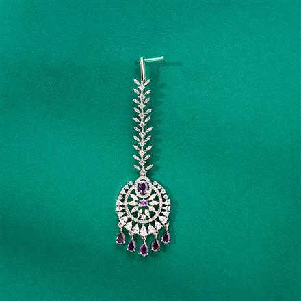 Cz Classic Tikka With Rhodium Plating