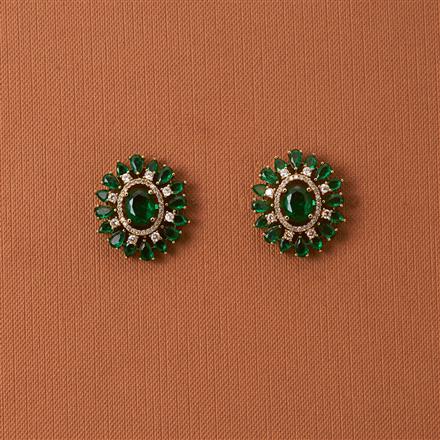 Cubic Zirconia Classic Tops With Mehndi Plating