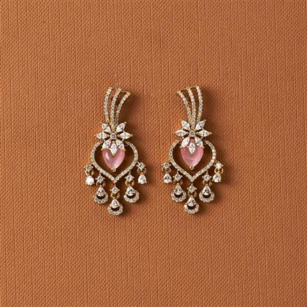 Cubic Zirconia Classic Earring With Mehndi Plating