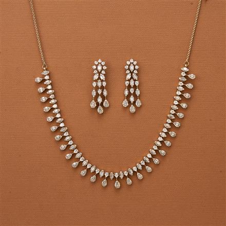 Cubic Zirconia Classic Necklace With Mehndi Plating