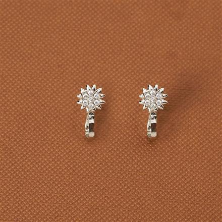 Cubic Zirconia Delicate Nose Ring With Gold 2 Tone Rhodium Plating