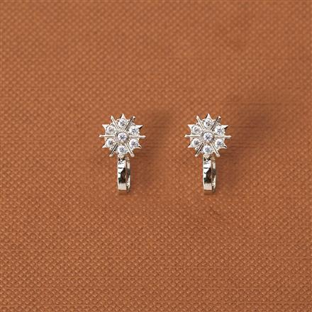 Cubic Zirconia Delicate Nose Ring With Gold 2 Tone Rhodium Plating