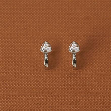 Cubic Zirconia Delicate Nose Ring With Gold 2 Tone Rhodium Plating