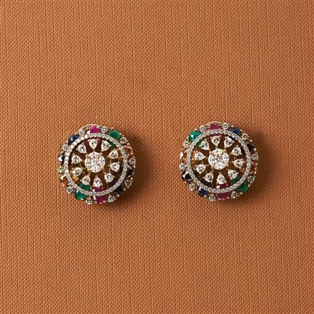 Cubic Zirconia Classic Tops With Mehndi Plating