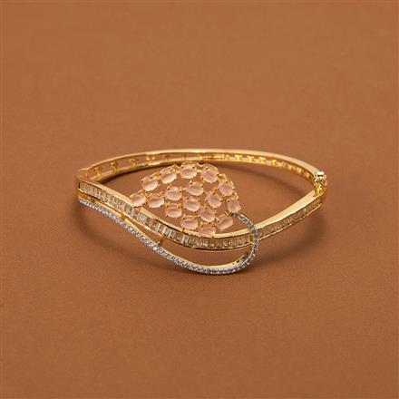 Cubic Zirconia Classic Kada With 2 Tone Plating