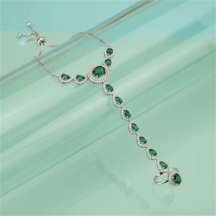 Cubic Zirconia Classic Hath Pan With Rhodium Plating
