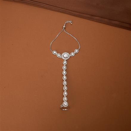 American Diamond Classic Hath Pan with Rhodium Plating