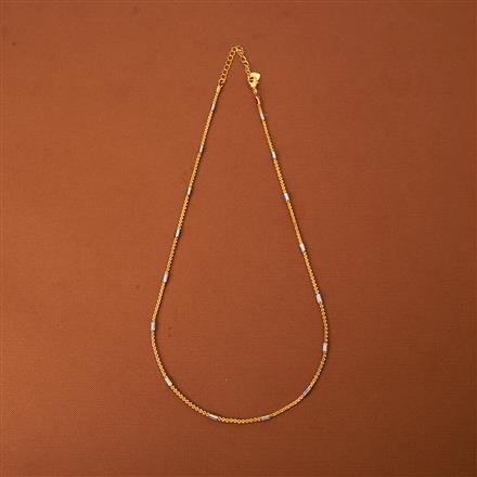 Cubic Zirconia Delicate Chain With 2 Tone Plating