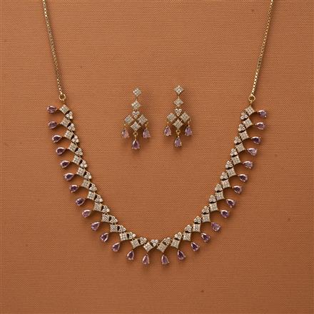 Cubic Zirconia Classic Necklace With Mehndi Plating