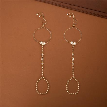 Cubic Zirconia Delicate Hath Pan With Gold Rhodium Plating