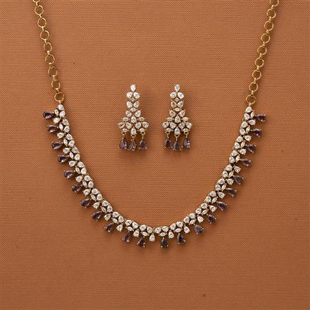 Cubic Zirconia Classic Necklace With Mehndi Plating