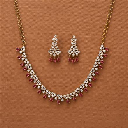 Cubic Zirconia Classic Necklace With Mehndi Plating