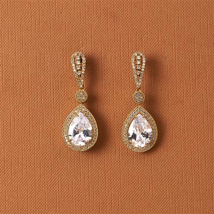 Cubic Zirconia Classic Earring With Mehndi Plating