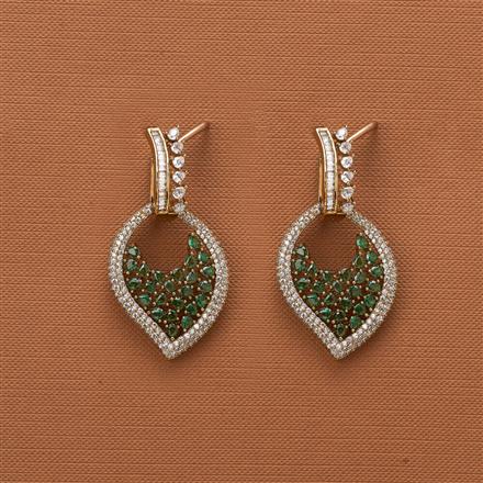 Cubic Zirconia Classic Earring With Mehndi Plating