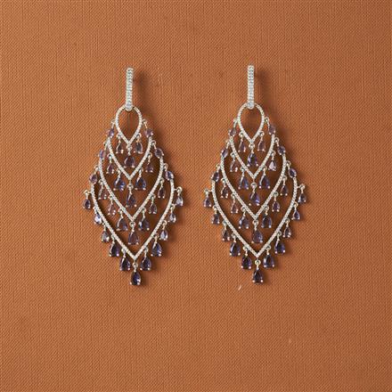 Cubic Zirconia Classic Earring With Rhodium Plating