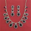 American Diamond Classic Necklace With Rhodium Plating