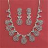 American Diamond Classic Necklace With Rhodium Plating