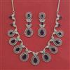 American Diamond Classic Necklace With Rhodium Plating