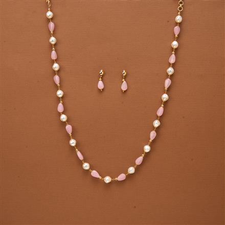 Cubic Zirconia Delicate Mala Necklace With Gold Plating