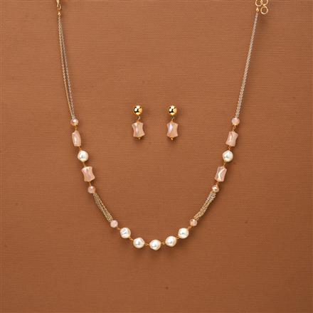 Cubic Zirconiamoti Mala Necklace With 2 Tone Plating