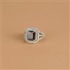 Cz Adjustable Ring With Rhodium Plating