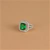 Cz Adjustable Ring With Rhodium Plating