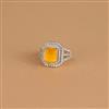 Cz Adjustable Ring With Rhodium Plating