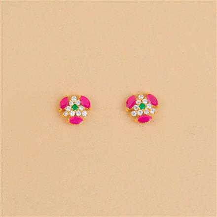 Cubic Zirconia Delicate Tops With Gold Plating