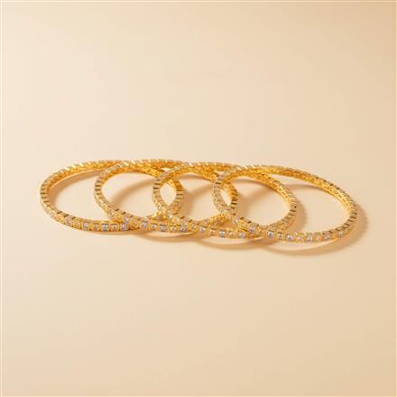 Cz Delicate Bangles With Rhodium Plating