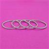 Cz Delicate Bangles With Rhodium Plating