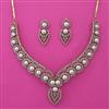 American Diamond Classic Necklace with Rhodium Plating 2 Tone Plating Mehndi Plating