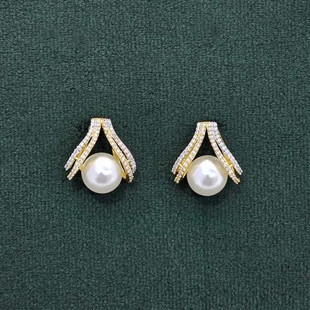 Cubic Zirconia Tops With 2 Tone Rhodium Plating