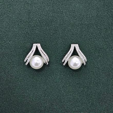 Cubic Zirconia Tops With 2 Tone Rhodium Plating