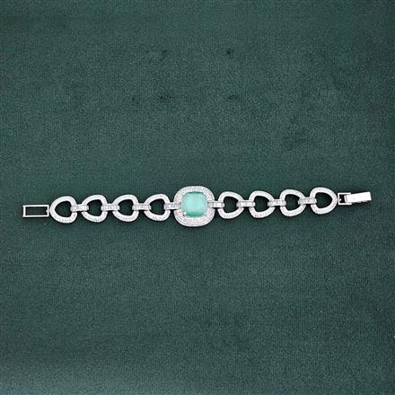 Cz Classic Bracelet With Rhodium Plating