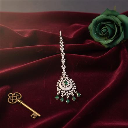 Cz Classic Tikka With Rhodium Plating