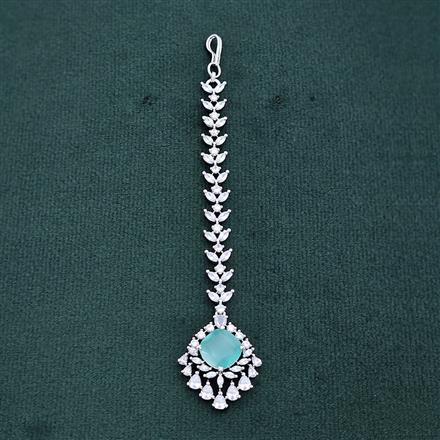 Cz Delicate Tikka With Rhodium Plating