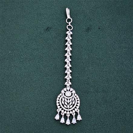 Cz Classic Tikka With 2 Tone Rhodium Plating