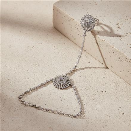 Cubic Zirconia Classic Hath Pan With 2 Tone Rhodium Plating