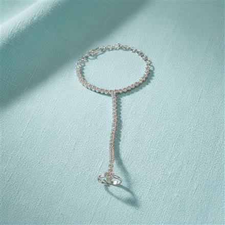 Cubic Zirconia Classic Hath Pan With 2 Tone Rhodium Plating