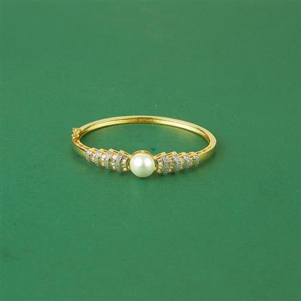 Cz Delicate Kada With 2 Tone Rhodium Plating