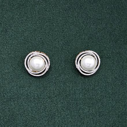 Cubic Zirconia Tops With Gold 2 Tone Rhodium Plating