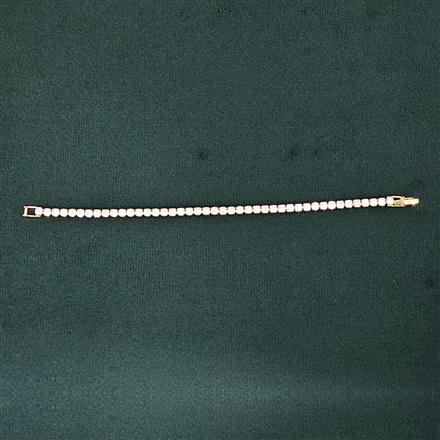 Cubic Zirconia Classic Bracelet With Gold Rhodium Plating