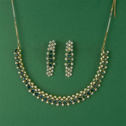 Cz Classic Necklace With 2 Tone Plating