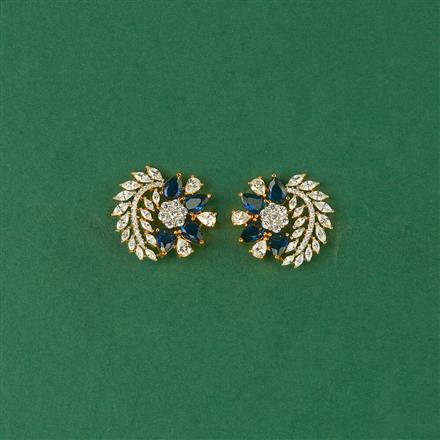 Cz Classic Earring With 2 Tone Plating
